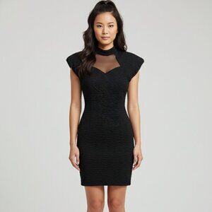 🖤 Vintage-Inspired Black Fitted Dress by Absolutely! – Size 7/8